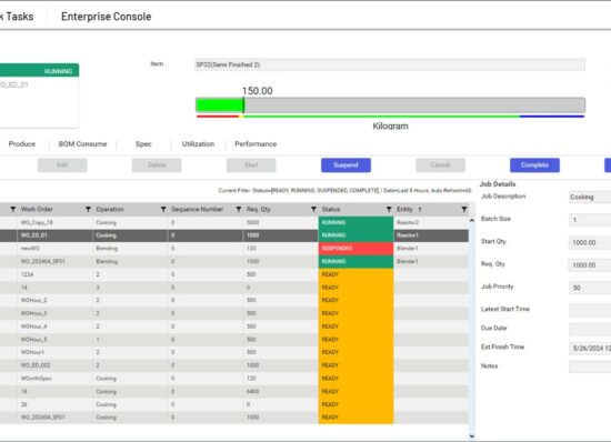 MES real time production control